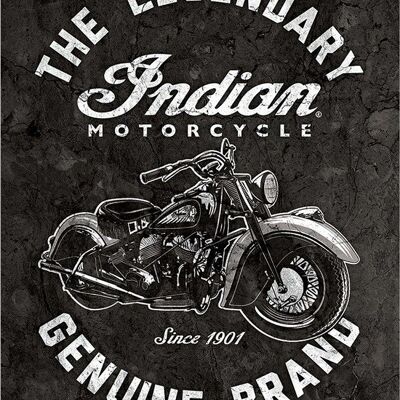 Placa metalica INDIAN Motorcycles - Legendaria