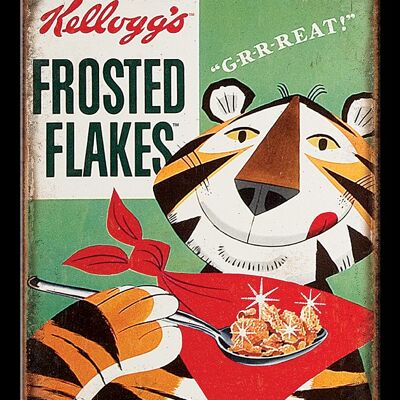 Kellogg's Frosted Flakes metal plate