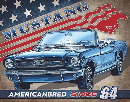 Plaque metal FORD MUSTANG