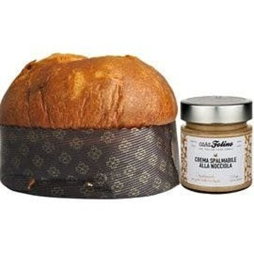 Italian Panettone with Hazelnut of Piemonte Spreadable Cream 1Kg