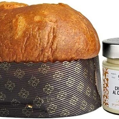 Italian Panettone with White Chocolate Spreadable Cream 1Kg