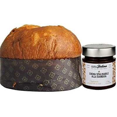 Italian Panettone with Gianduia Spreadable Cream 1 Kg