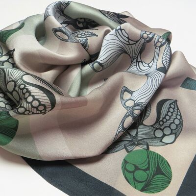foulard di seta | ALBERO DELLA VITA | 90x90 cm