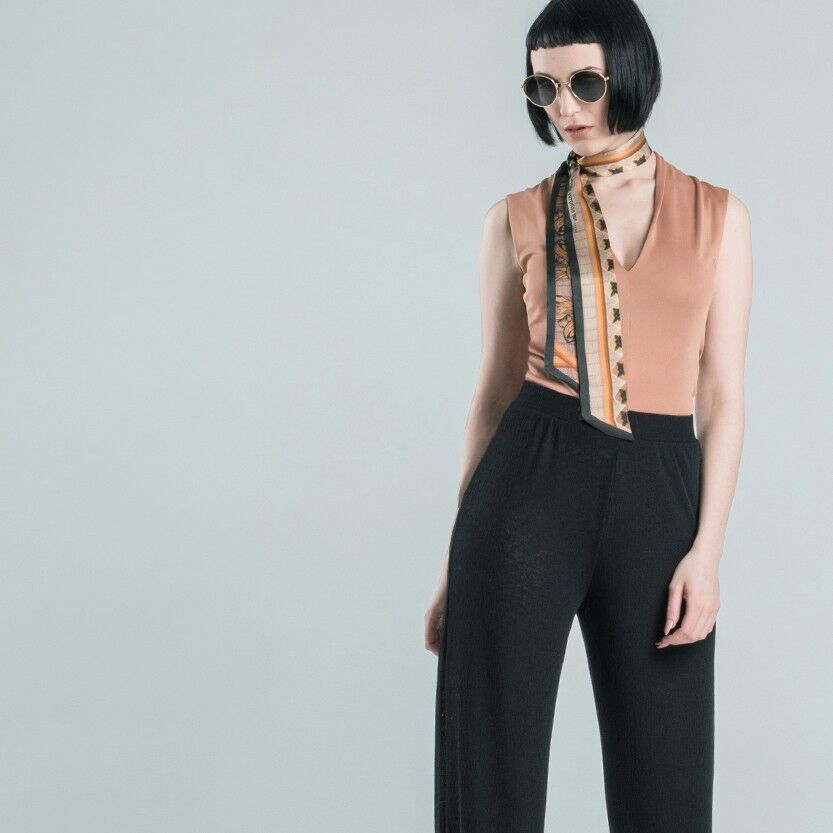 silk scarf | CHARMING WAISTIE | Motif Fly High | with statement | 130x6cm