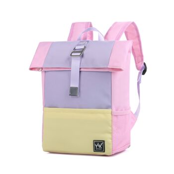 Sac à dos d'origine YLX | Enfants | Rose Clair & Lilas Pastel & Verveine Citronnelle 2