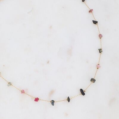 Gold and tourmaline Morriss necklace