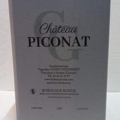 CHATEAU PICONAT BORDEAUX ROT 10 LITER