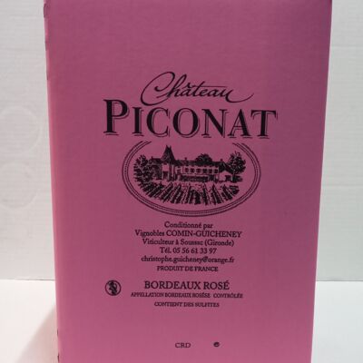 CHATEAU PICONAT BORDEAUX  ROSE  10 LITRES