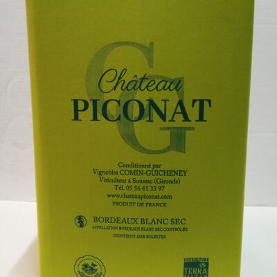 CHATEAU PICONAT BORDEAUX  BLANC 10 LITRES