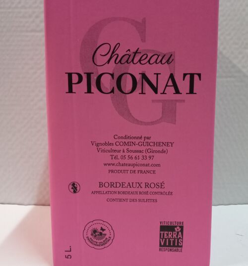 CHATEAU PICONAT BORDEAUX  ROSE  5 LITRES