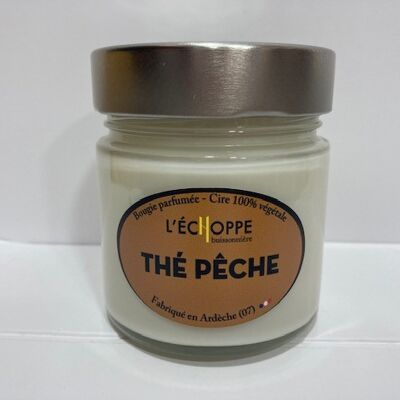 SCENTED CANDLE 100% VEGETABLE SOYA WAX - 180 G PEACH TEA