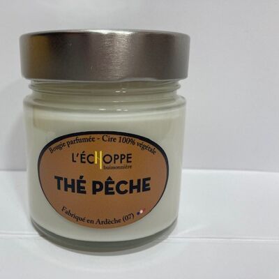 SCENTED CANDLE 100% VEGETABLE SOYA WAX - 180 G PEACH TEA