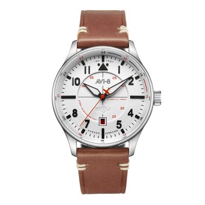 AV-4094-01 - Reloj automático japonés para hombre AVI-8 - Correa de piel - 3 agujas con fecha