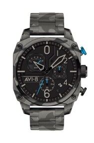 Orologio da uomo AV-4052-11 Cronografo al quarzo giapponese AVI-8 - Cinturino in acciaio inossidabile - Data