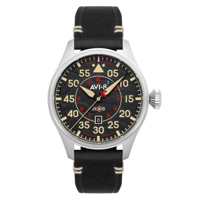 AV-4097-03 - Reloj de cuarzo japonés para hombre AVI-8 - Correa de piel - Fecha
