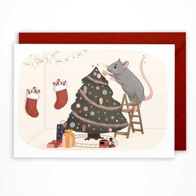 Tarjeta de Felicitación - Un Ratón de Navidad