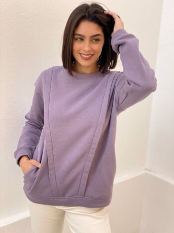 Pull Allaitement Issy Violet 2