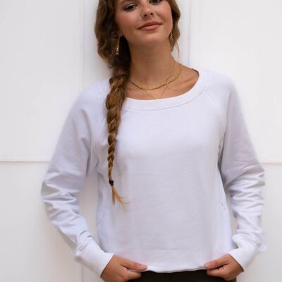 Pull allaitement Ela blanc