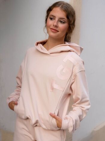 Pull d'allaitement / sweat à capuche avec capuche Poudre 3