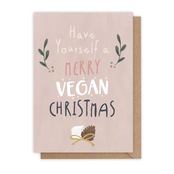 Carte de Noel - Have yourself a Merry Vegan Christmas