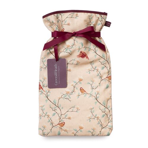 Hot Water Bottle with Cotton Cover in Parus Print