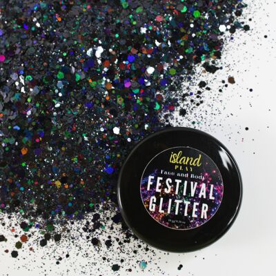 Holographic Black - Festival Glitter (10g)