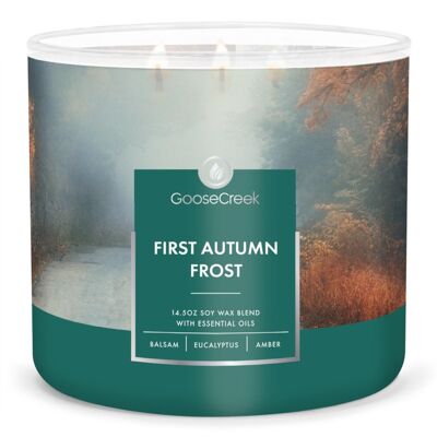 Vela First Autumn Frost Goose Creek® 411 gramos Colección 3 mechas