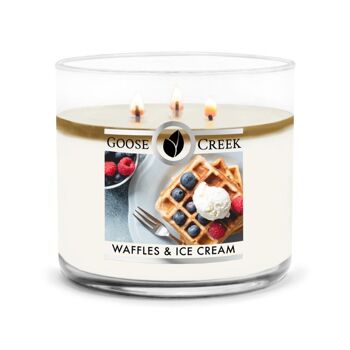 Gaufres et crème glacée Goose Creek Candle®411 grammes Collection 3 mèches 1