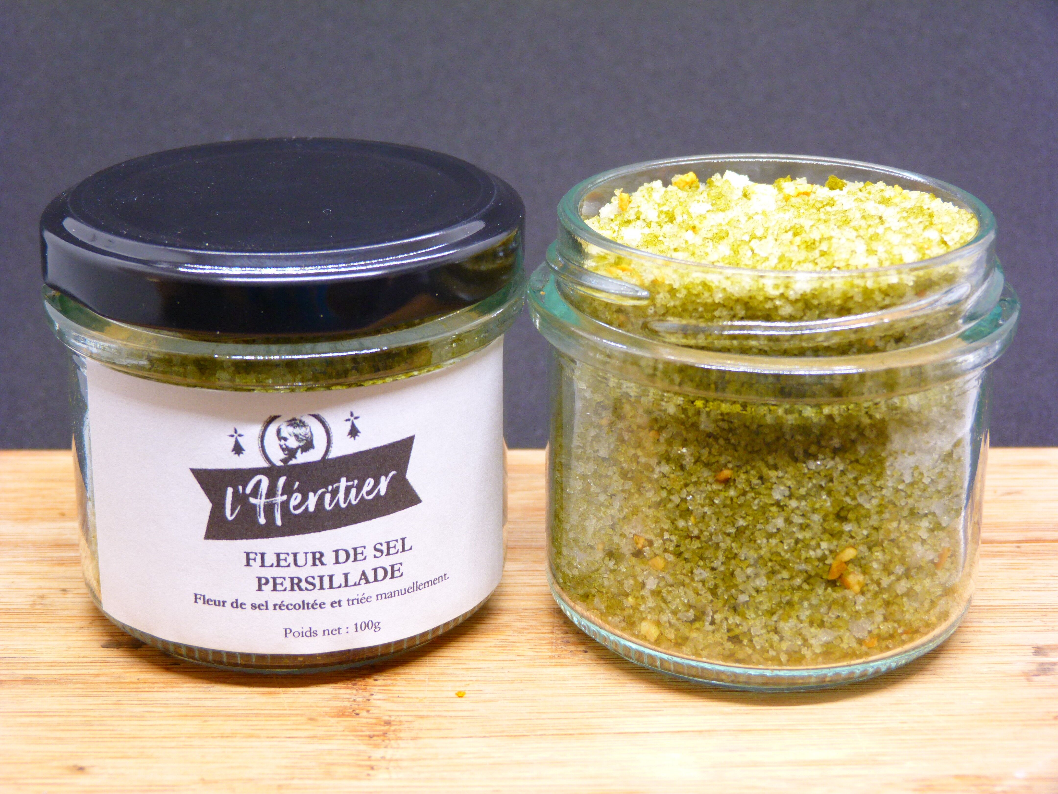 Lot Fleur de sel aux Herbes de Provence et Fleur de sel en Persillade