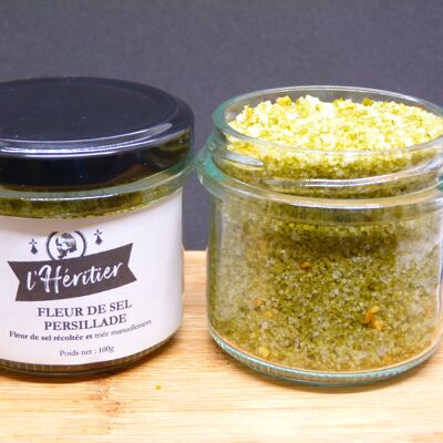 Lot Fleur de sel with Herbes de Provence and Fleur de sel with parsley