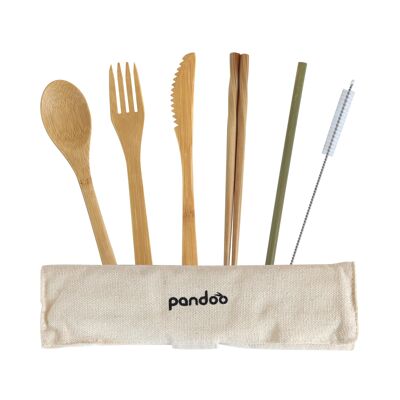 Bamboo Picnic and Travel Cutlery Set