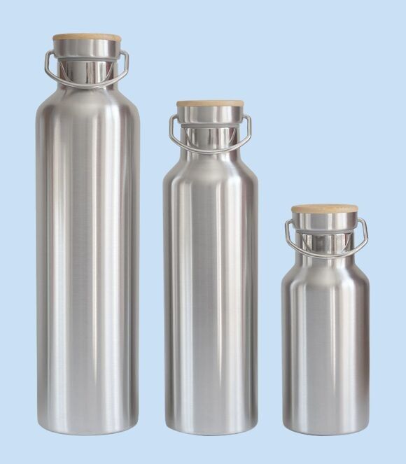 Trinkflaschen aus Edelstahl | mit oder ohne Isolierung | 3 Größen
