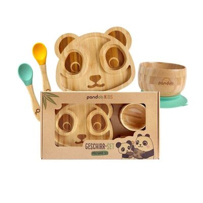 Children's tableware set made of bamboo