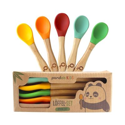 Set di cucchiai per bambini in bambù