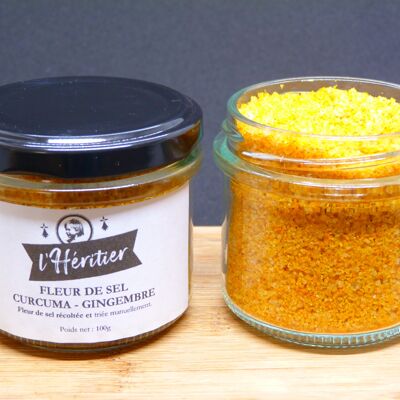 Lot Fleur de sel Curcuma/Gingembre et Fleur de sel Raifort/Galanga