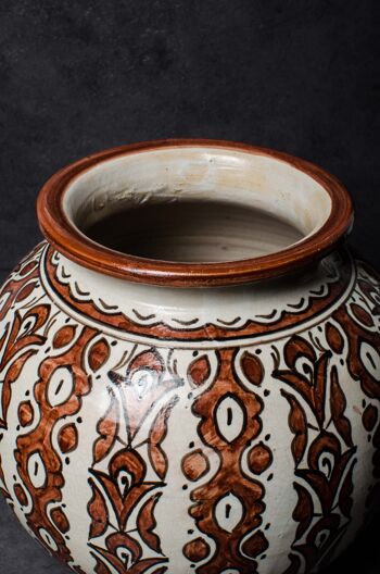 Vase Marocain Vintage en Céramique Peint à la Main 2