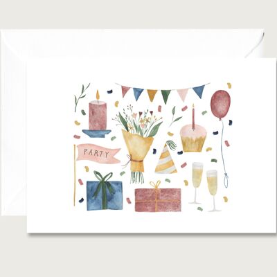 Klappkarte zum Geburtstag | Collage