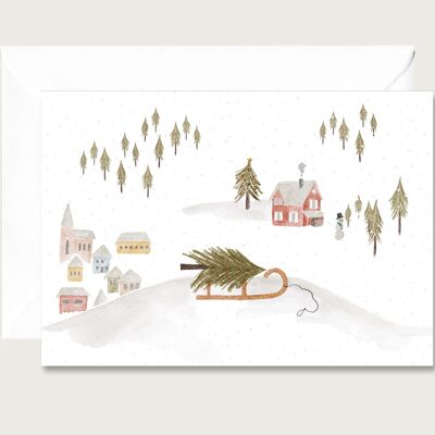 Tarjeta de Navidad | paisaje | tarjeta de Navidad