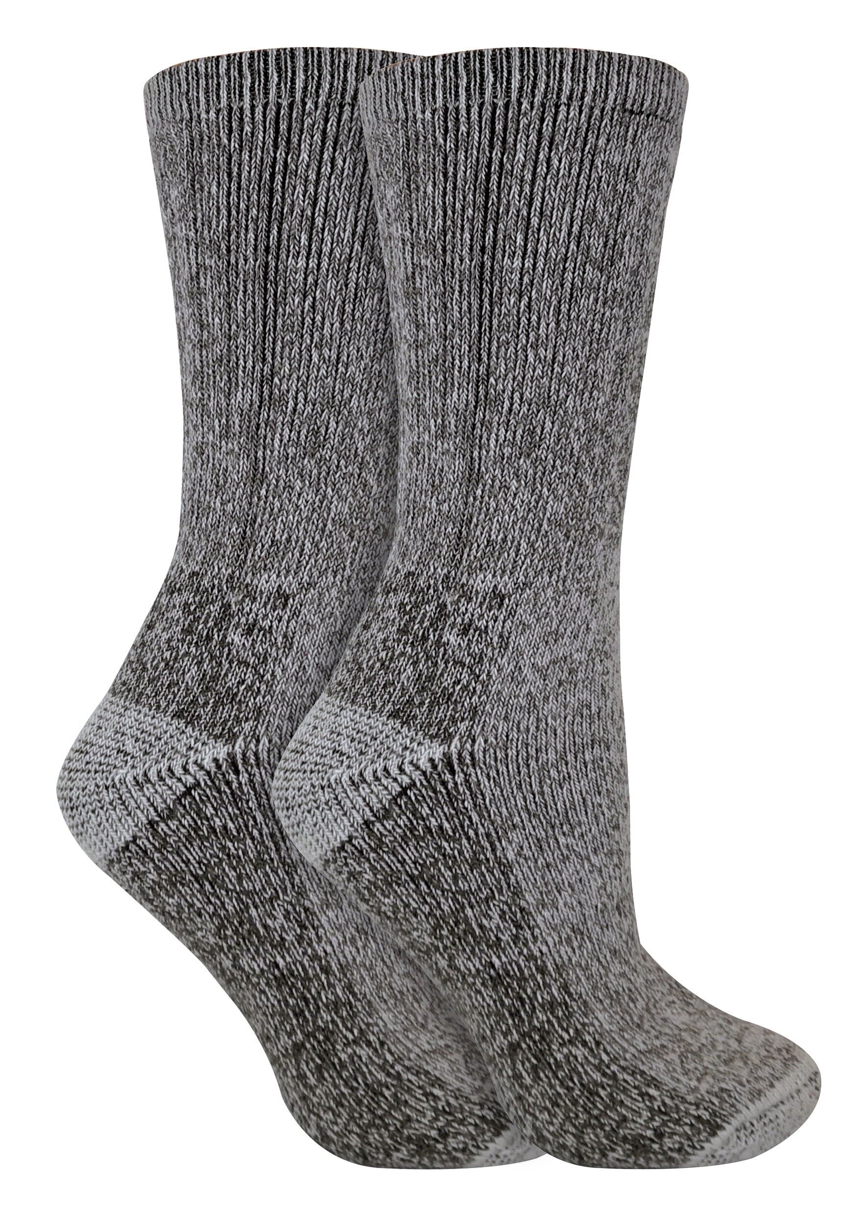 2er-Pack atmungsaktive, gepolsterte Fersen- und Zehen-Thermo-Woll-Wandersocken