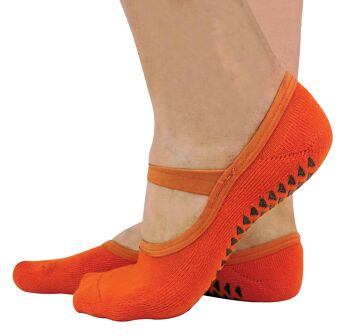 2 paires de chaussettes de yoga Pilates invisibles antidérapantes pour femmes avec sangles 5