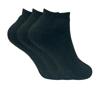 3 paires de chaussettes d'entraînement thermiques rembourrées colorées à la cheville pour femmes 1