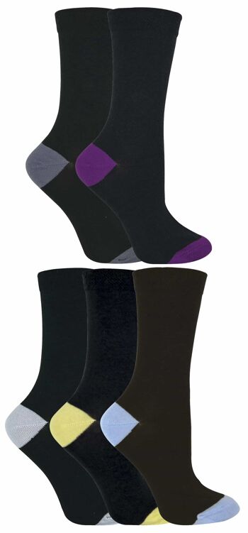 Sock Snob® - Chaussettes douces en coton pour femme en multipack 4