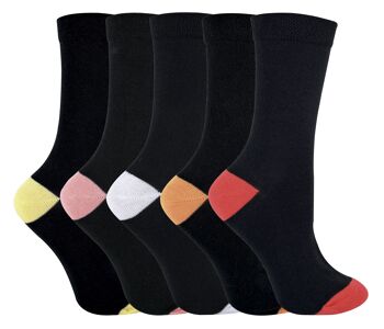 Sock Snob® - Chaussettes douces en coton pour femme en multipack 5