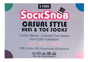 Sock Snob® - Chaussettes douces en coton pour femme en multipack 6