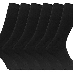 Lot de 6 chaussettes habillées côtelées douces 100 % coton respirant pour homme