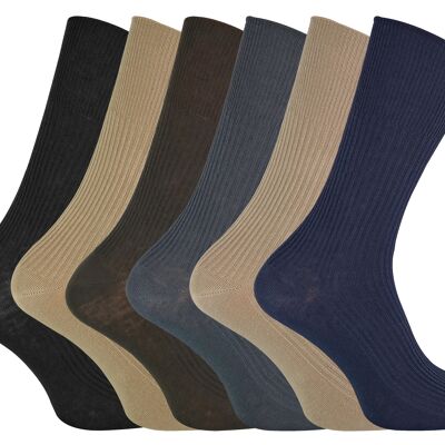 6 pares de calcetines de vestir de algodón transpirables con agarre suave para hombres y mujeres