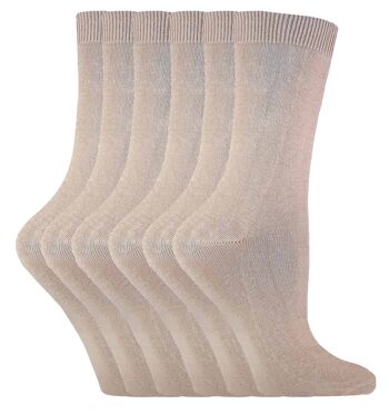Sock Snob - 6 Paires de Socquettes Riches en Coton de Couleur Unie pour Femmes 1