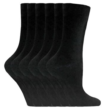 Sock Snob - 6 Paires de Socquettes Riches en Coton de Couleur Unie pour Femmes 3