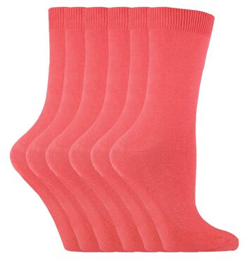 Sock Snob - 6 Paires de Socquettes Riches en Coton de Couleur Unie pour Femmes 5