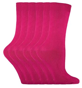 Sock Snob - 6 Paires de Socquettes Riches en Coton de Couleur Unie pour Femmes 9